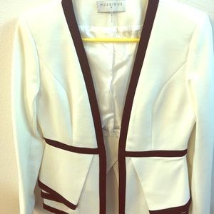 White and black blazer